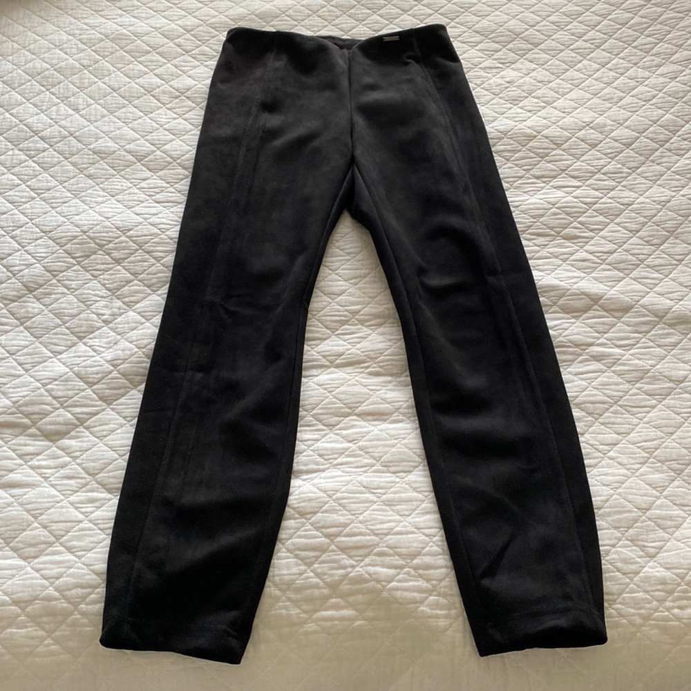 Tahari black suede pants